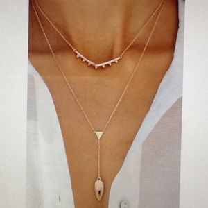 Stella & Dot Rose Gold layering necklace